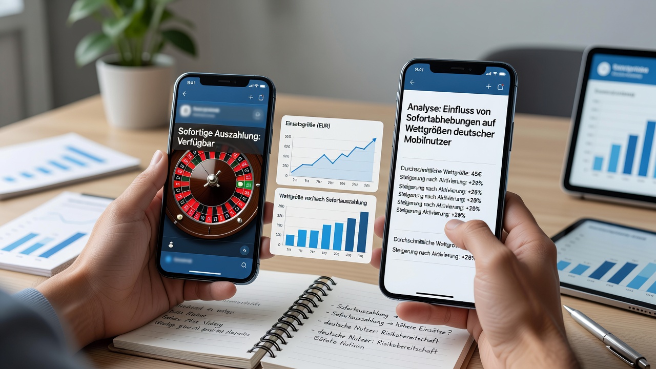 Diagramm zu Einsatzanpassungen bei deutschen Roulette-Nutzern auf Mobilgeräten
