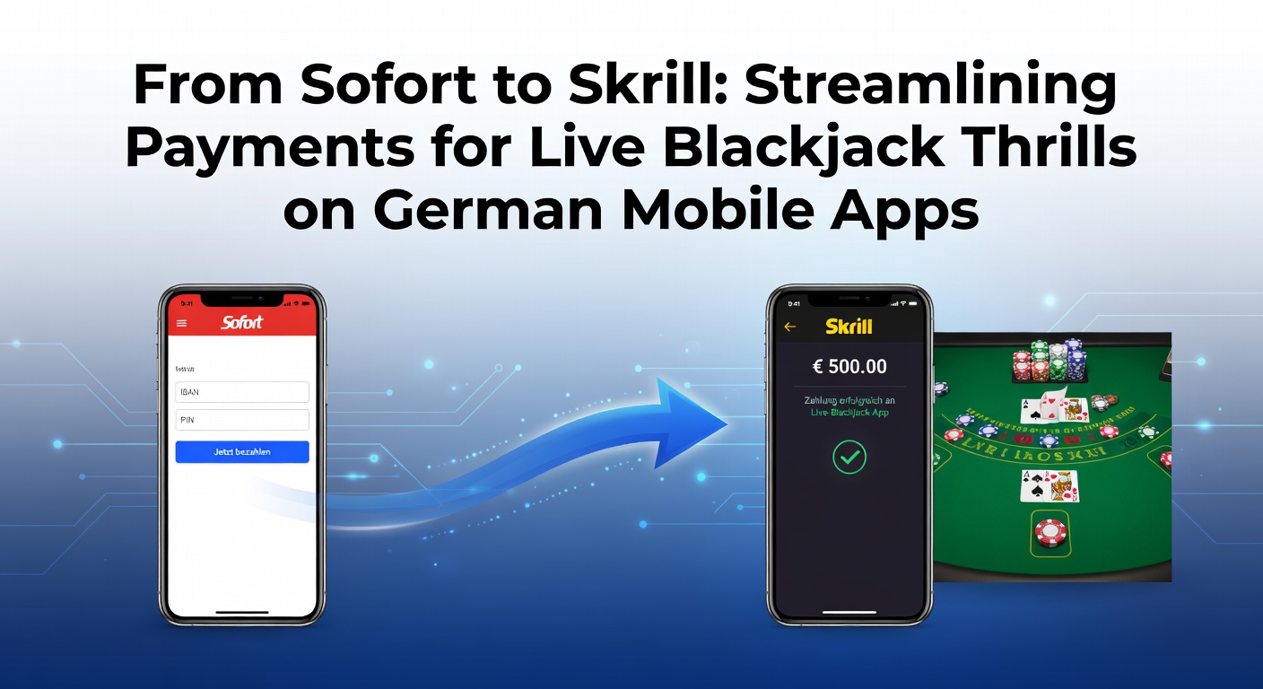 Smartphone mit Live-Blackjack-App und Zahlungsoptionen wie Klarna und PayPal im Vordergrund, typisch für deutsche Mobile-Casinos